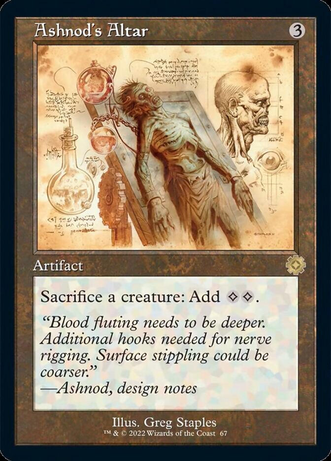 Ashnod's Altar (Retro Schematic) [The Brothers' War Retro Artifacts] | Jomio and Rueliete's Cards and Comics