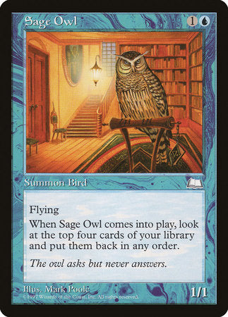 Sage Owl [Weatherlight] | Jomio and Rueliete's Cards and Comics