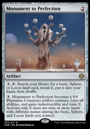 Monument to Perfection (Promo Pack) [Phyrexia: All Will Be One Promos] | Jomio and Rueliete's Cards and Comics