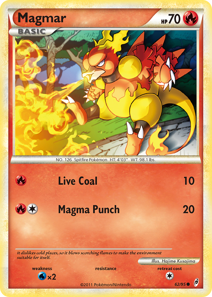 Magmar (62/95) [HeartGold & SoulSilver: Call of Legends] | Jomio and Rueliete's Cards and Comics
