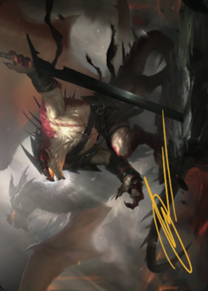 Rivaz of the Claw Art Card (Gold-Stamped Signature) [Dominaria United Art Series] | Jomio and Rueliete's Cards and Comics