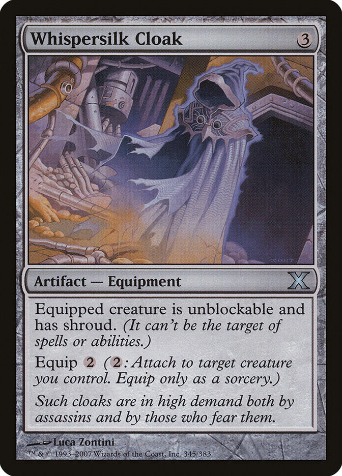 Whispersilk Cloak [Tenth Edition] | Jomio and Rueliete's Cards and Comics