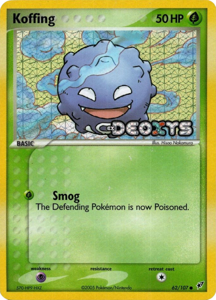 Koffing (62/107) (Stamped) [EX: Deoxys] | Jomio and Rueliete's Cards and Comics