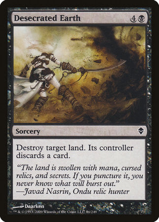 Desecrated Earth [Zendikar] | Jomio and Rueliete's Cards and Comics