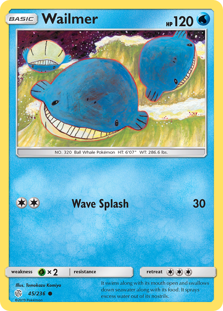 Wailmer (45/236) [Sun & Moon: Cosmic Eclipse] | Jomio and Rueliete's Cards and Comics