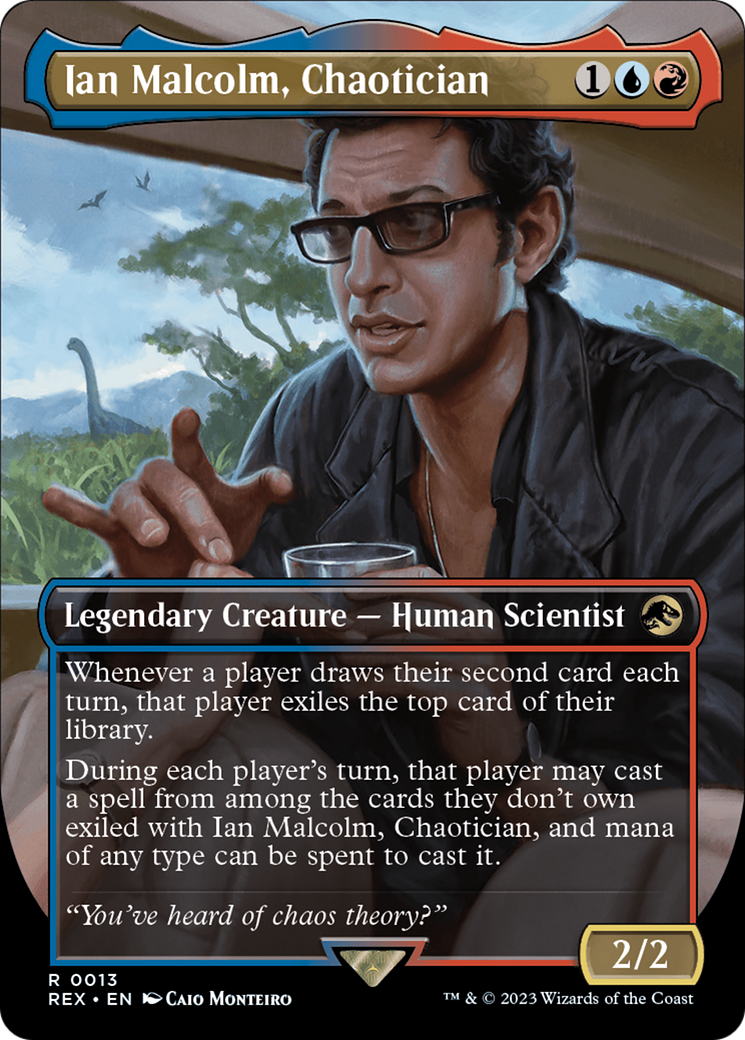 Ian Malcolm, Chaotician (Borderless) [Jurassic World Collection] | Jomio and Rueliete's Cards and Comics