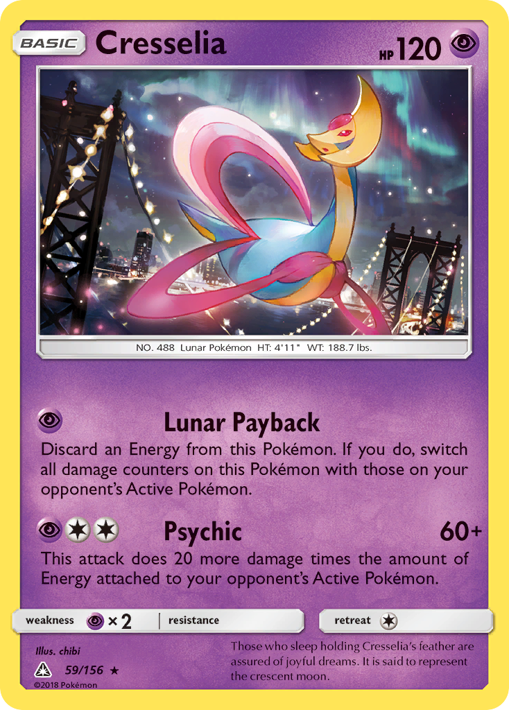 Cresselia (59/156) [Sun & Moon: Ultra Prism] | Jomio and Rueliete's Cards and Comics