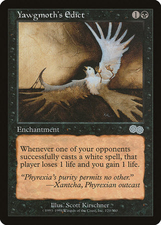 Yawgmoth's Edict [Urza's Saga] | Jomio and Rueliete's Cards and Comics