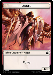 Elf Knight // Angel (0002) Double-Sided Token [Ravnica Remastered Tokens] | Jomio and Rueliete's Cards and Comics