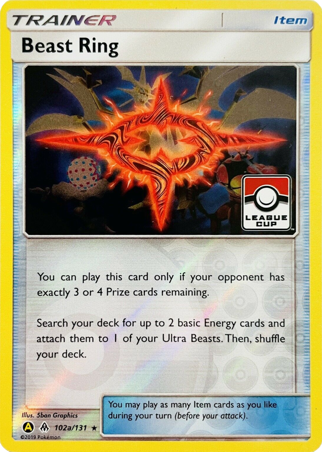 Beast Ring (102a/131) (League Promo) [Sun & Moon: Forbidden Light] | Jomio and Rueliete's Cards and Comics