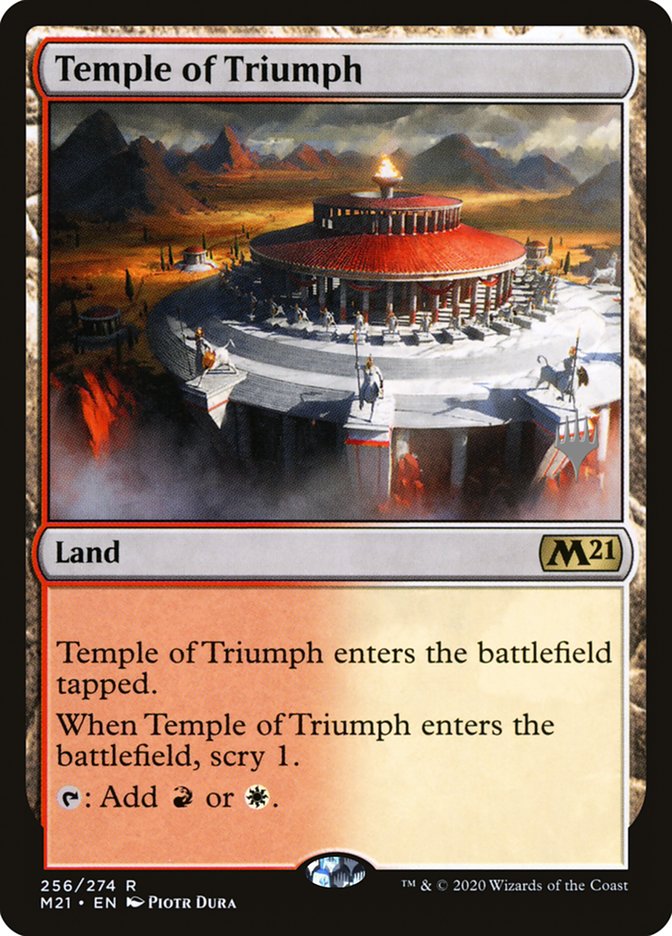 Temple of Triumph (Promo Pack) [Core Set 2021 Promos] | Jomio and Rueliete's Cards and Comics