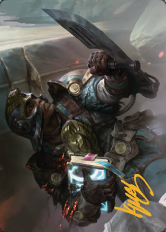 Retrieval Agent Art Card (Gold-Stamped Signature) [The Brothers' War Art Series] | Jomio and Rueliete's Cards and Comics