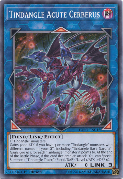 Tindangle Acute Cerberus [EXFO-EN045] Common | Jomio and Rueliete's Cards and Comics