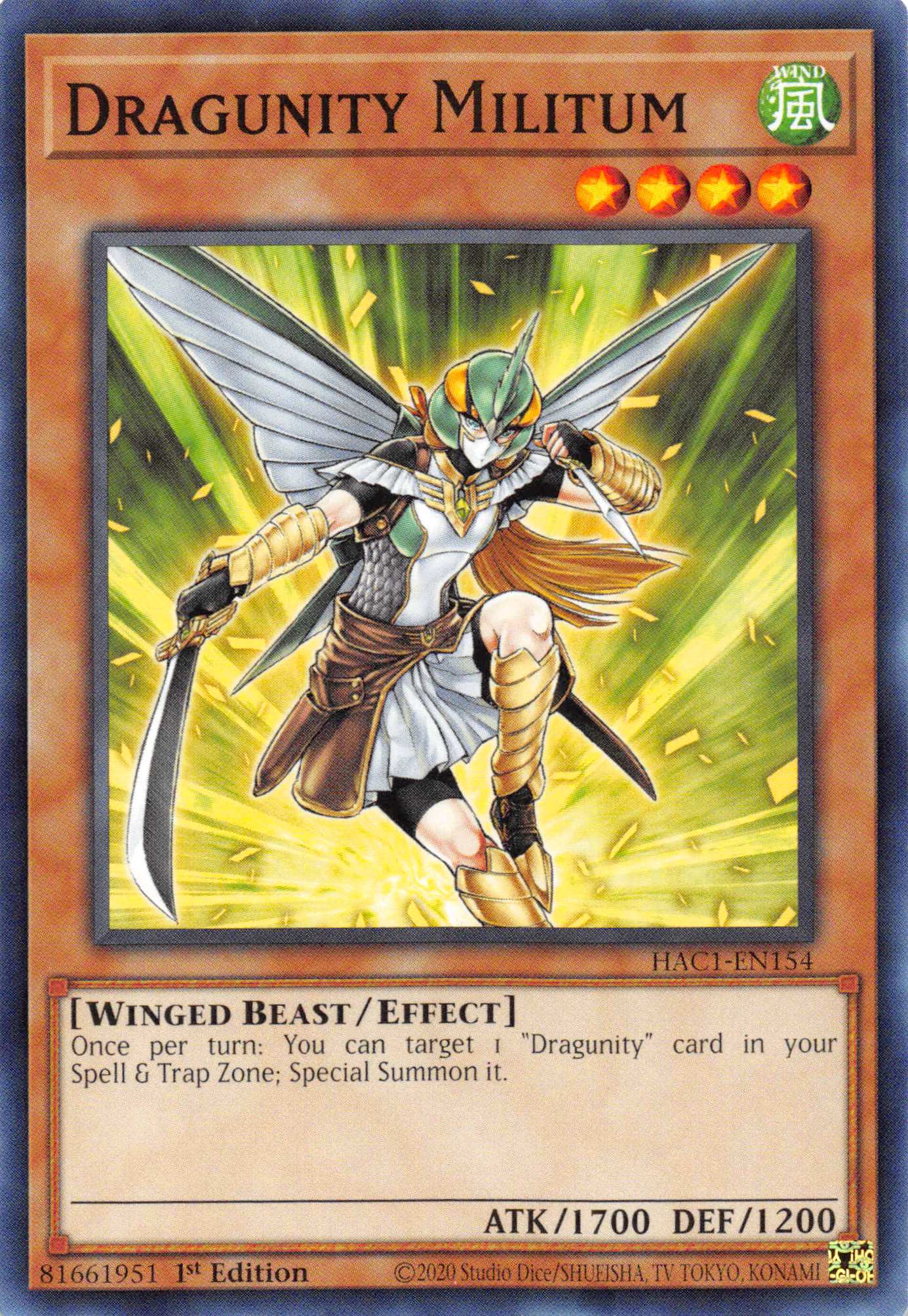 Dragunity Militum [HAC1-EN154] Common | Jomio and Rueliete's Cards and Comics