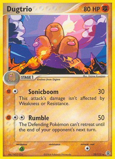 Dugtrio (22/112) [EX: FireRed & LeafGreen] | Jomio and Rueliete's Cards and Comics