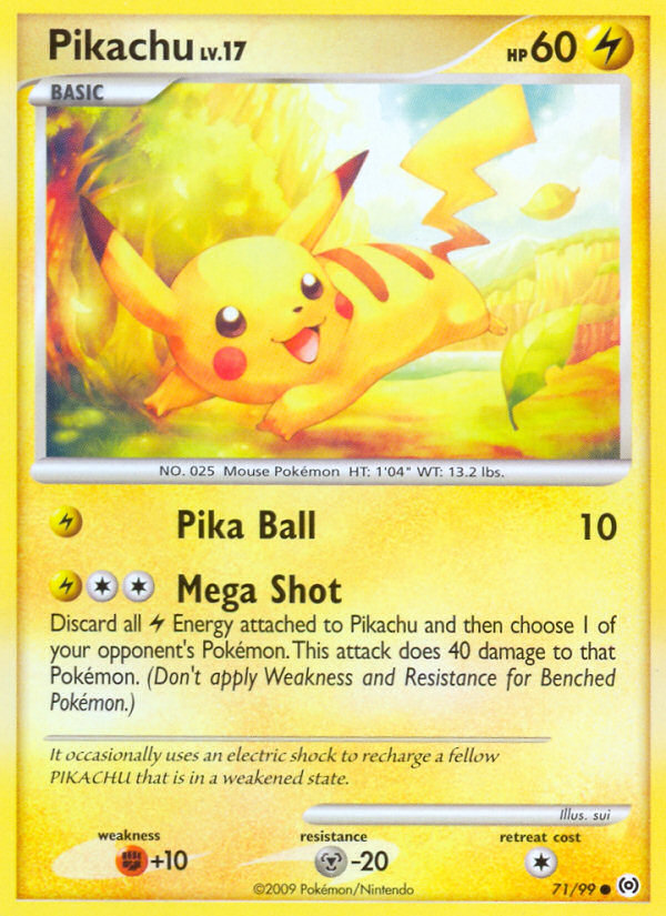 Pikachu (71/99) [Platinum: Arceus] | Jomio and Rueliete's Cards and Comics