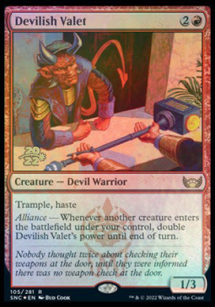 Devilish Valet [Streets of New Capenna Prerelease Promos] | Jomio and Rueliete's Cards and Comics