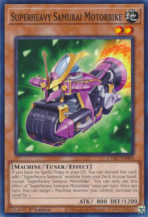 Superheavy Samurai Motorbike [CYAC-EN003] Common | Jomio and Rueliete's Cards and Comics