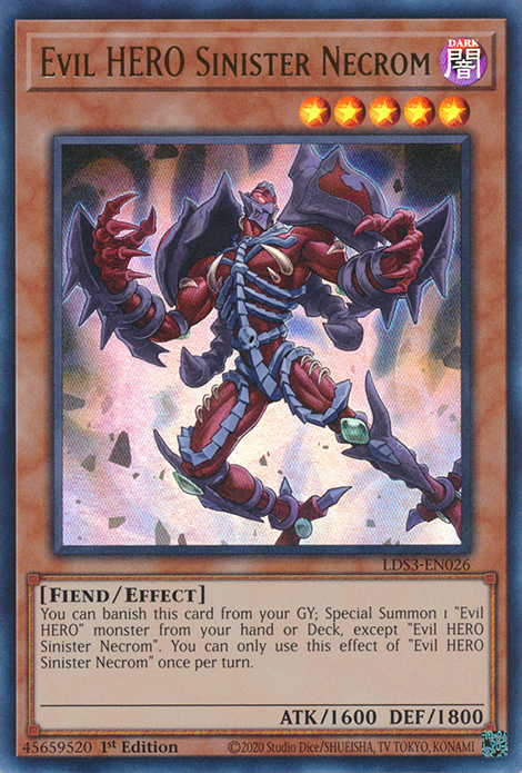Evil HERO Sinister Necrom [LDS3-EN026] Ultra Rare | Jomio and Rueliete's Cards and Comics