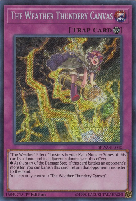 The Weather Thundery Canvas [SPWA-EN040] Secret Rare | Jomio and Rueliete's Cards and Comics