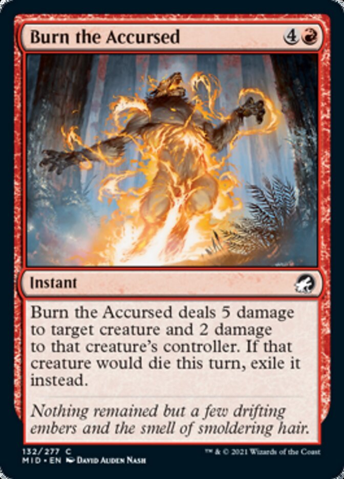 Burn the Accursed [Innistrad: Midnight Hunt] | Jomio and Rueliete's Cards and Comics