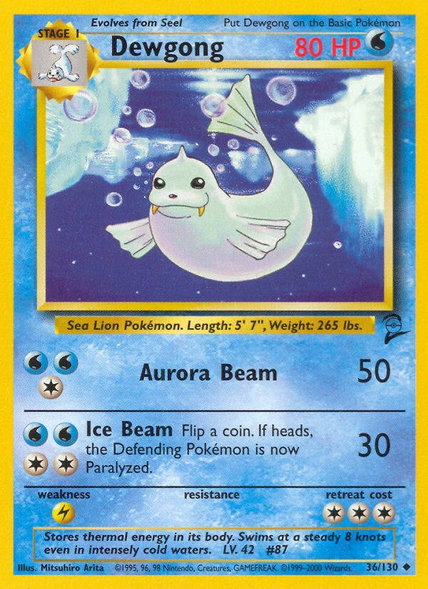 Dewgong (36/130) [Base Set 2] | Jomio and Rueliete's Cards and Comics