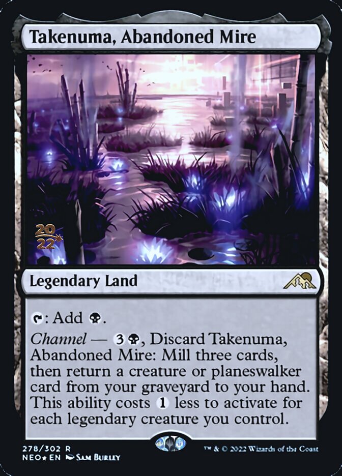Takenuma, Abandoned Mire [Kamigawa: Neon Dynasty Prerelease Promos] | Jomio and Rueliete's Cards and Comics