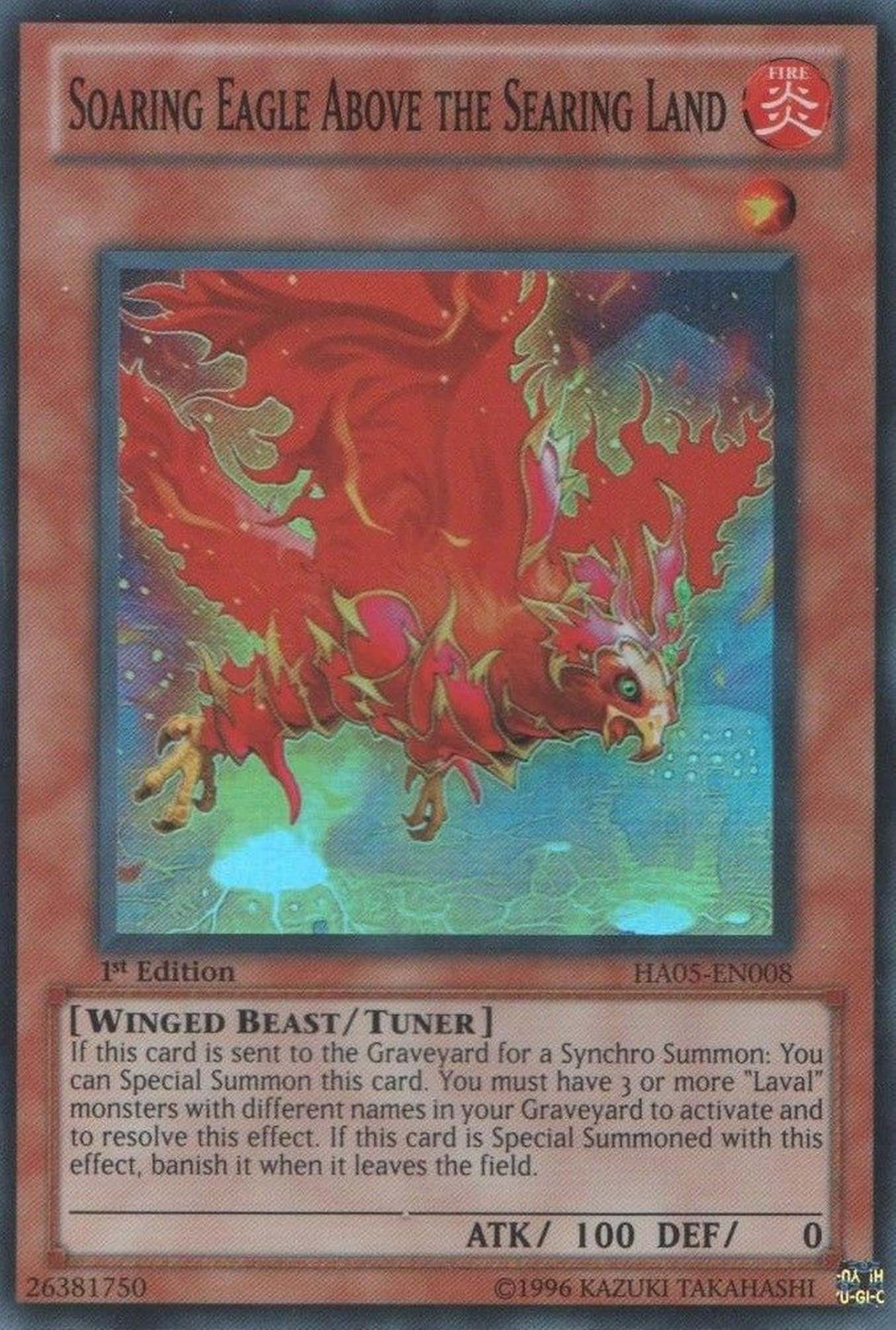 Soaring Eagle Above the Searing Land [HA05-EN008] Super Rare | Jomio and Rueliete's Cards and Comics