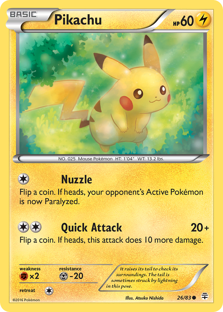 Pikachu (26/83) [XY: Generations] | Jomio and Rueliete's Cards and Comics