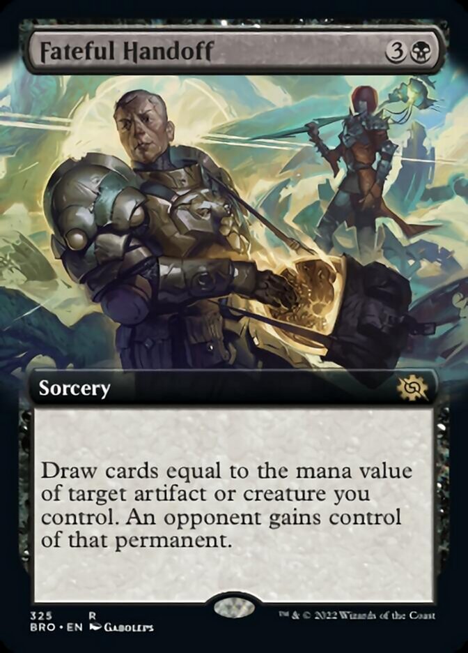 Fateful Handoff (Extended Art) [The Brothers' War] | Jomio and Rueliete's Cards and Comics