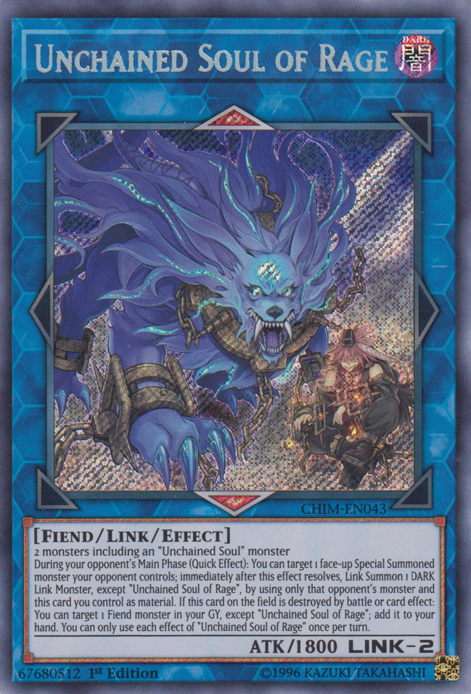 Unchained Soul of Rage [CHIM-EN043] Secret Rare | Jomio and Rueliete's Cards and Comics