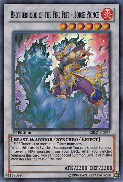 Brotherhood of the Fire Fist - Horse Prince [CBLZ-EN097] Super Rare | Jomio and Rueliete's Cards and Comics