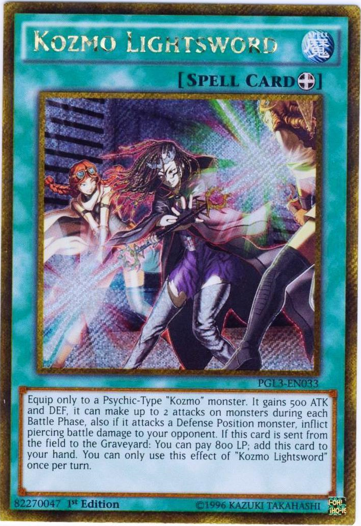 Kozmo Lightsword [PGL3-EN033] Gold Secret Rare | Jomio and Rueliete's Cards and Comics