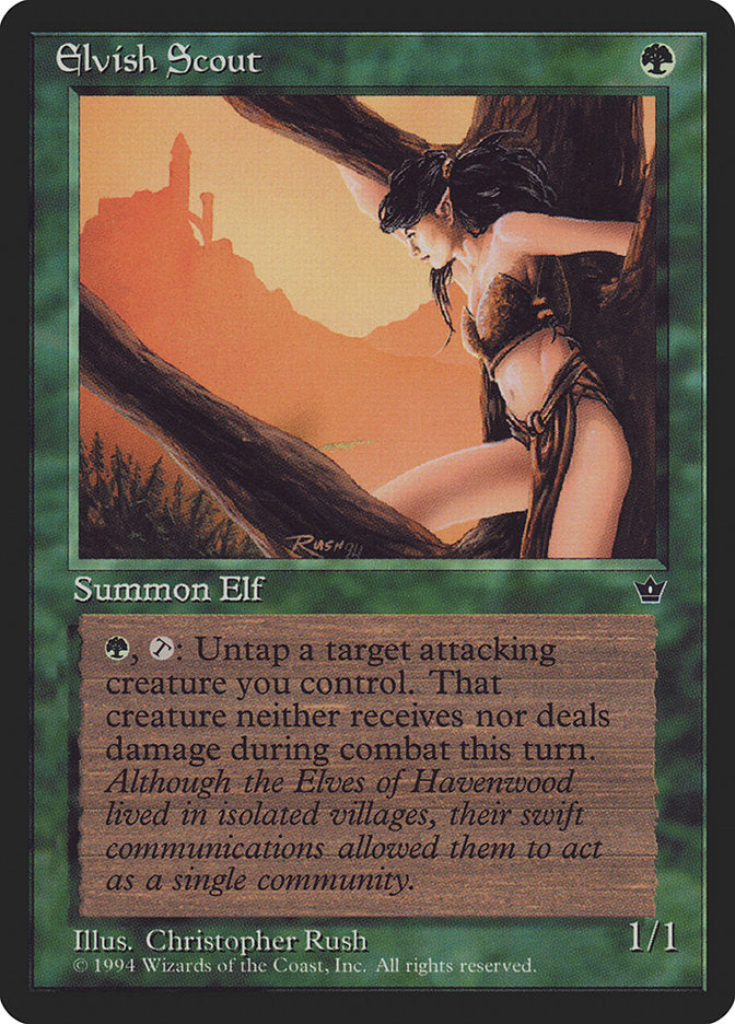 Elvish Scout (Christopher Rush) [Fallen Empires] | Jomio and Rueliete's Cards and Comics