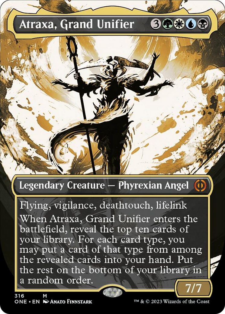 Atraxa, Grand Unifier (Borderless Ichor) [Phyrexia: All Will Be One] | Jomio and Rueliete's Cards and Comics