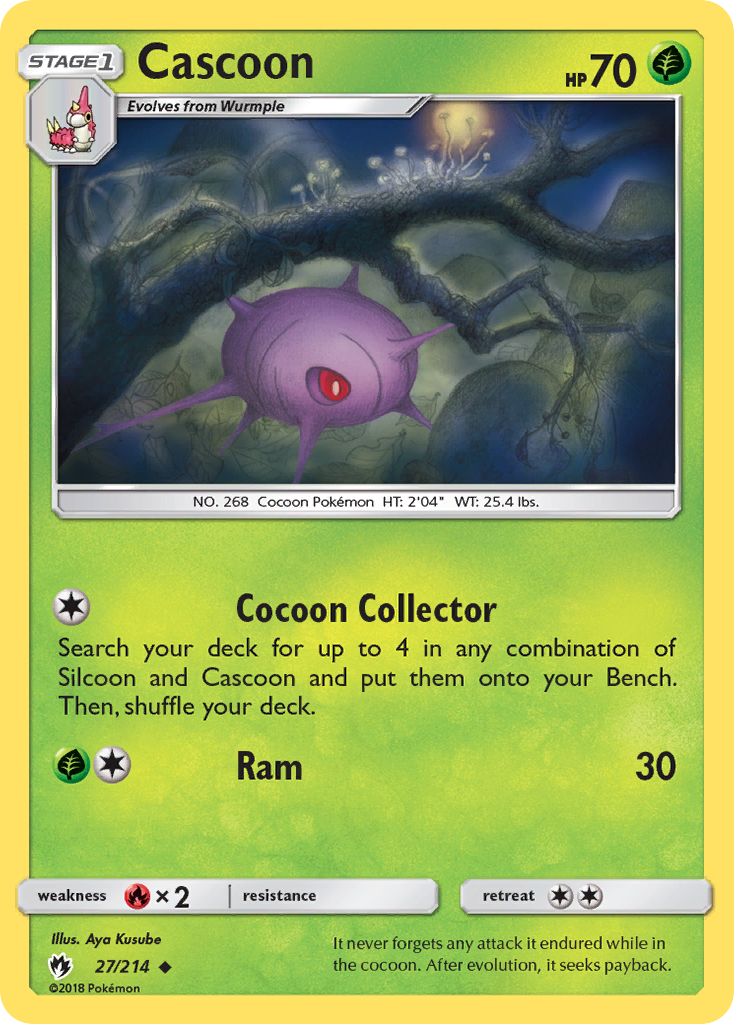 Cascoon (27/214) [Sun & Moon: Lost Thunder] | Jomio and Rueliete's Cards and Comics