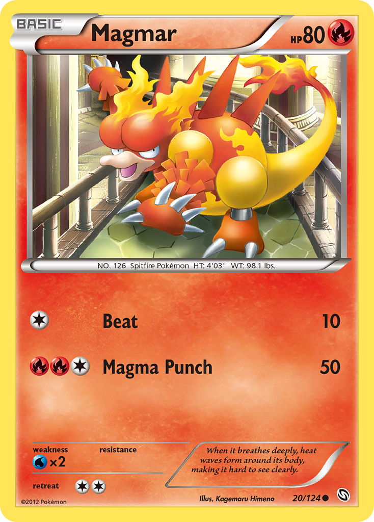 Magmar (20/124) [Black & White: Dragons Exalted] | Jomio and Rueliete's Cards and Comics