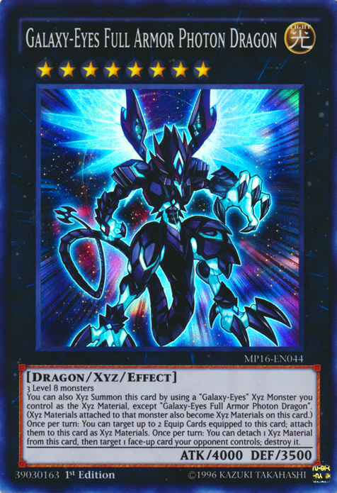 Galaxy-Eyes Full Armor Photon Dragon [MP16-EN044] Super Rare | Jomio and Rueliete's Cards and Comics