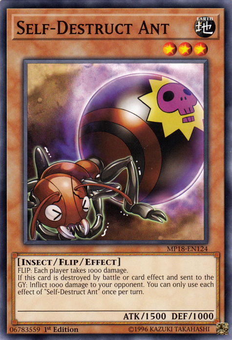 Self-Destruct Ant [MP18-EN124] Common | Jomio and Rueliete's Cards and Comics