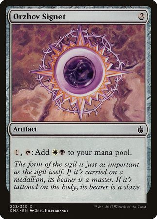 Orzhov Signet [Commander Anthology] | Jomio and Rueliete's Cards and Comics