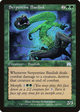 Serpentine Basilisk [Onslaught] | Jomio and Rueliete's Cards and Comics