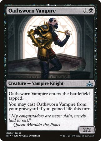 Oathsworn Vampire [Rivals of Ixalan] | Jomio and Rueliete's Cards and Comics