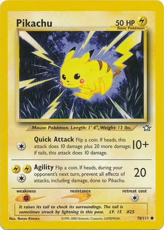 Pikachu (70/111) [Neo Genesis Unlimited] | Jomio and Rueliete's Cards and Comics