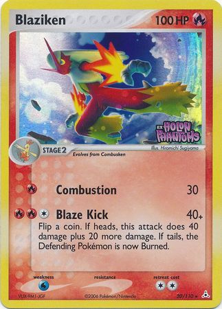 Blaziken (20/110) (Stamped) [EX: Holon Phantoms] | Jomio and Rueliete's Cards and Comics