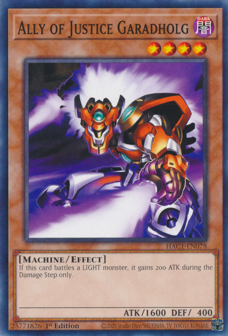 Ally of Justice Garadholg [HAC1-EN078] Common | Jomio and Rueliete's Cards and Comics
