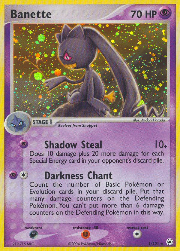 Banette (1/101) [EX: Hidden Legends] | Jomio and Rueliete's Cards and Comics