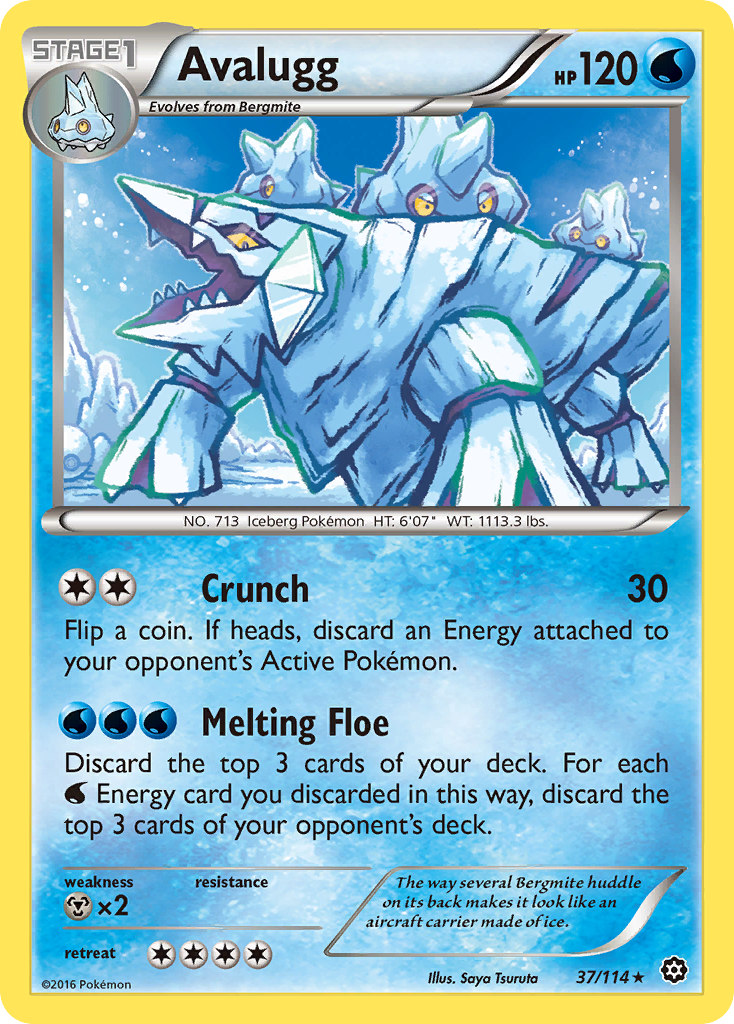 Avalugg (37/114) [XY: Steam Siege] | Jomio and Rueliete's Cards and Comics