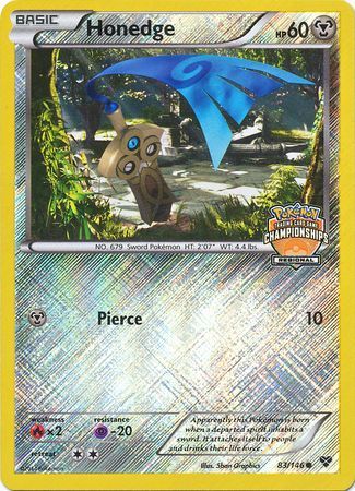 Honedge (83/146) (Regional Championship Promo) [XY: Base Set] | Jomio and Rueliete's Cards and Comics