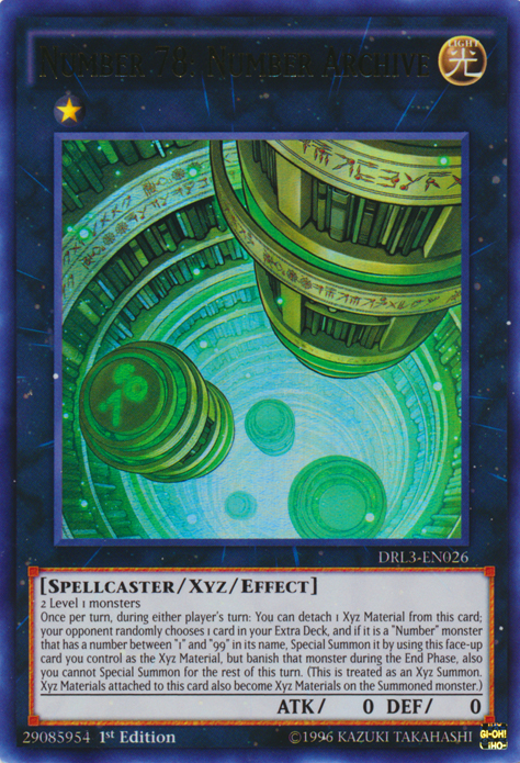 Number 78: Number Archive [DRL3-EN026] Ultra Rare | Jomio and Rueliete's Cards and Comics