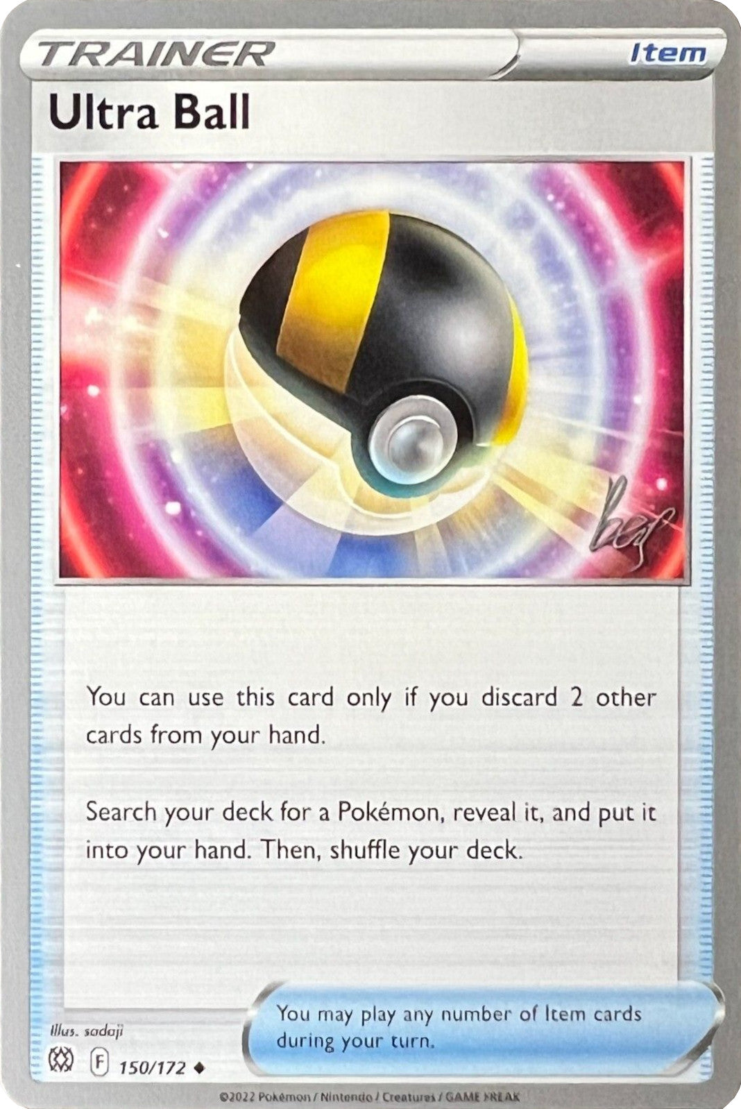 Ultra Ball (150/172) (Cheryl Again - Sebastian Lashmet) [World Championships 2022] | Jomio and Rueliete's Cards and Comics